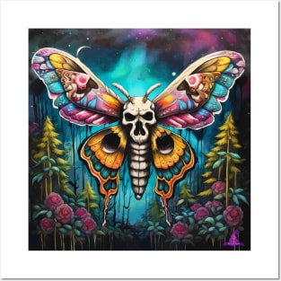 VIBRANT VISIONS (DEATH-HEAD MOTH) Posters and Art